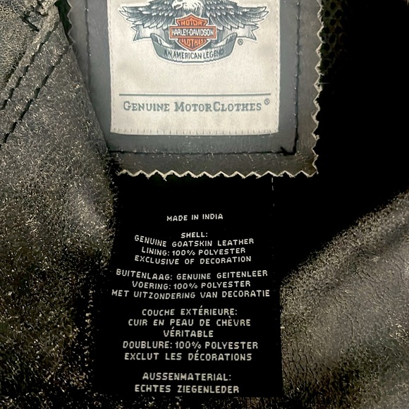 Harley Davidson women’s distressed gray leather jacket - Picture 5 of 5